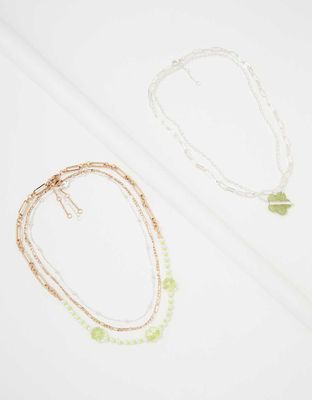 AEO Floral Toggle Necklace 5-Pack