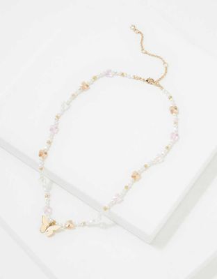 AEO Butterfly Beaded Necklace