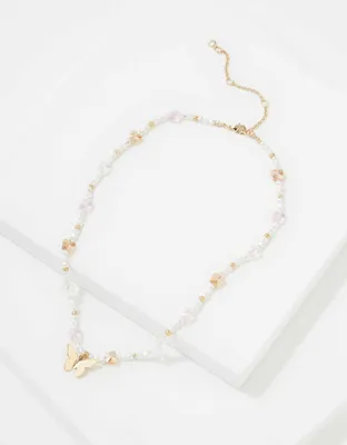 AEO Butterfly Beaded Necklace