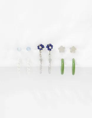 AEO Blue Flower Earring 6-Pack