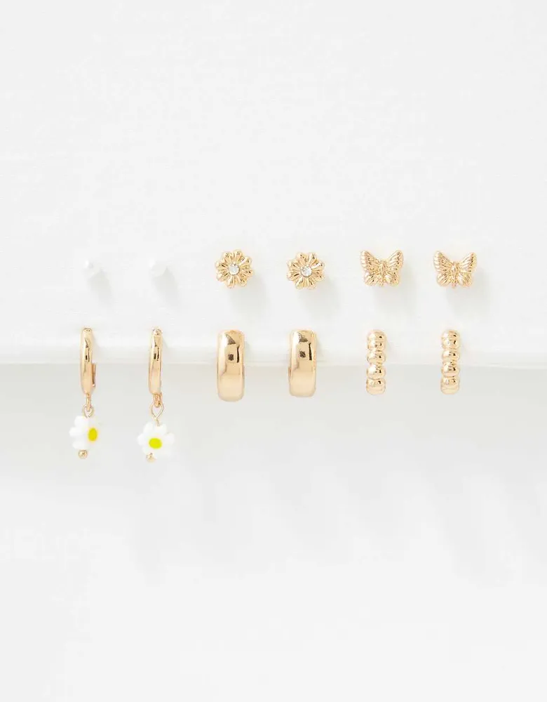 AEO Gold + Pearl Earring 6-Pack