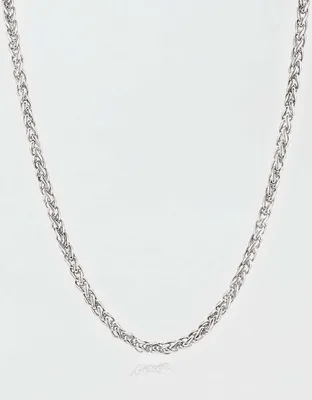 West Coast Jewelry Stainless Steel Spiga Chain Necklace