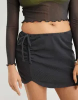 Aerie Ruched Rib Mini Skirt