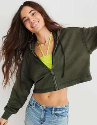 Aerie Beach Party Cropped Hoodie