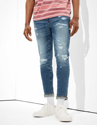 AE AirFlex+ Patched Skinny Cropped Jean