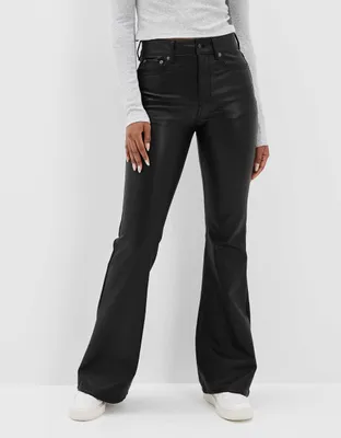 AE Stretch Vegan Leather Super High-Waisted Flare Pant
