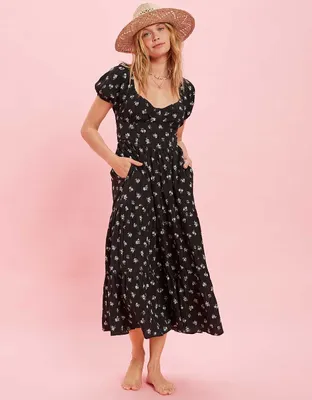 AE Open Back Corset Midi Dress