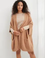Aerie Fuzzy Sweater Cape