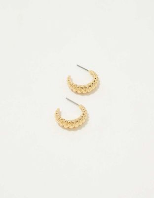 Aerie Croissant Dome Earrings