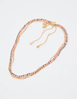 Aerie Enamel Chain Link Necklace