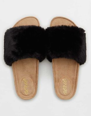 Aerie Cozy Fur Slides