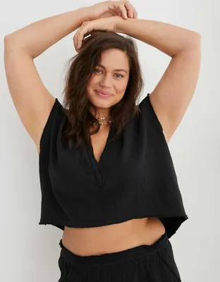 Aerie Pool-To-Party Cropped Shirt