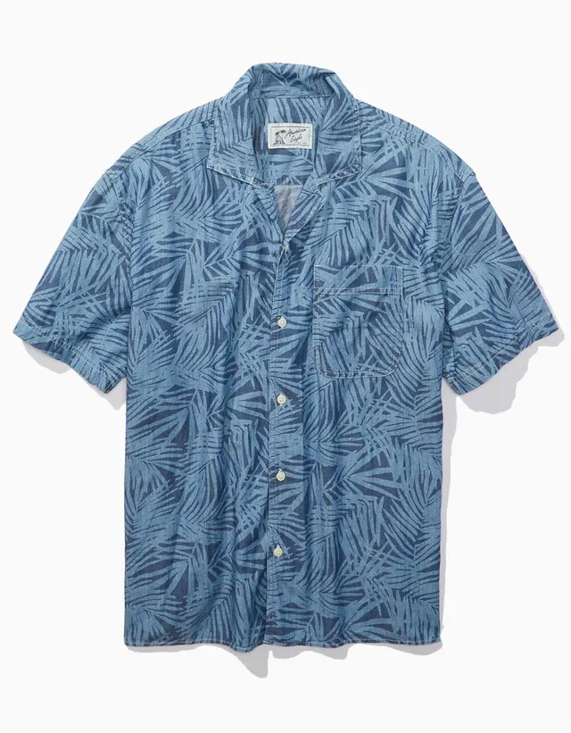 Men's Tommy Bahama Orange Chicago Bears Coast Luminescent Fronds Camp  IslandZone Button-Up Shirt