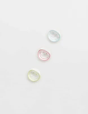 Aerie Smiley Hair Clip Pack