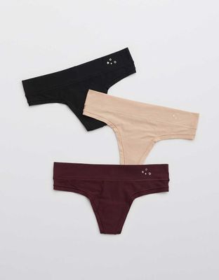Aerie Real Me Thong Underwear 3-Pack