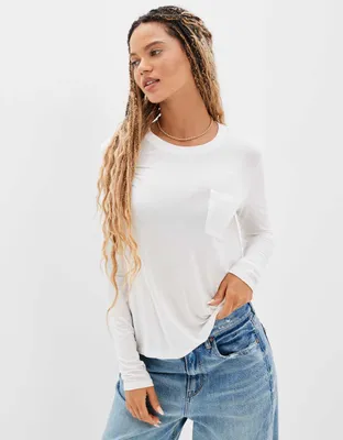 AE Soft & Sexy Long-Sleeve Pocket T-Shirt