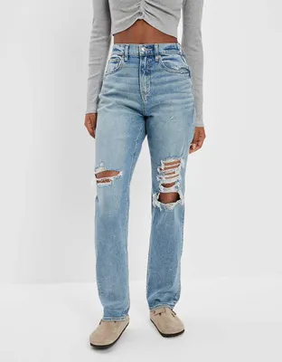 AE Stretch Ripped Highest Waist '90s Boyfriend Jean