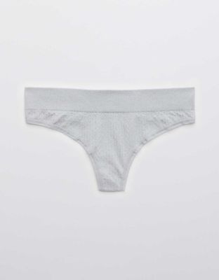 Aerie Seamless Cableknit Thong Underwear