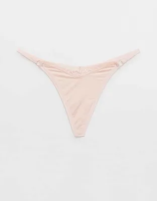 Aerie Microfiber Lace Thong Underwear