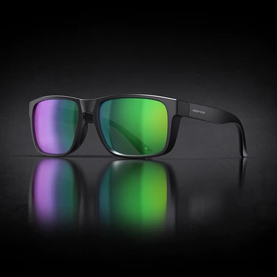 Green Wolf Guardian - Black Green