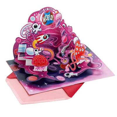 Hallmark Pop Up Valentines Day Card (Out of This World)