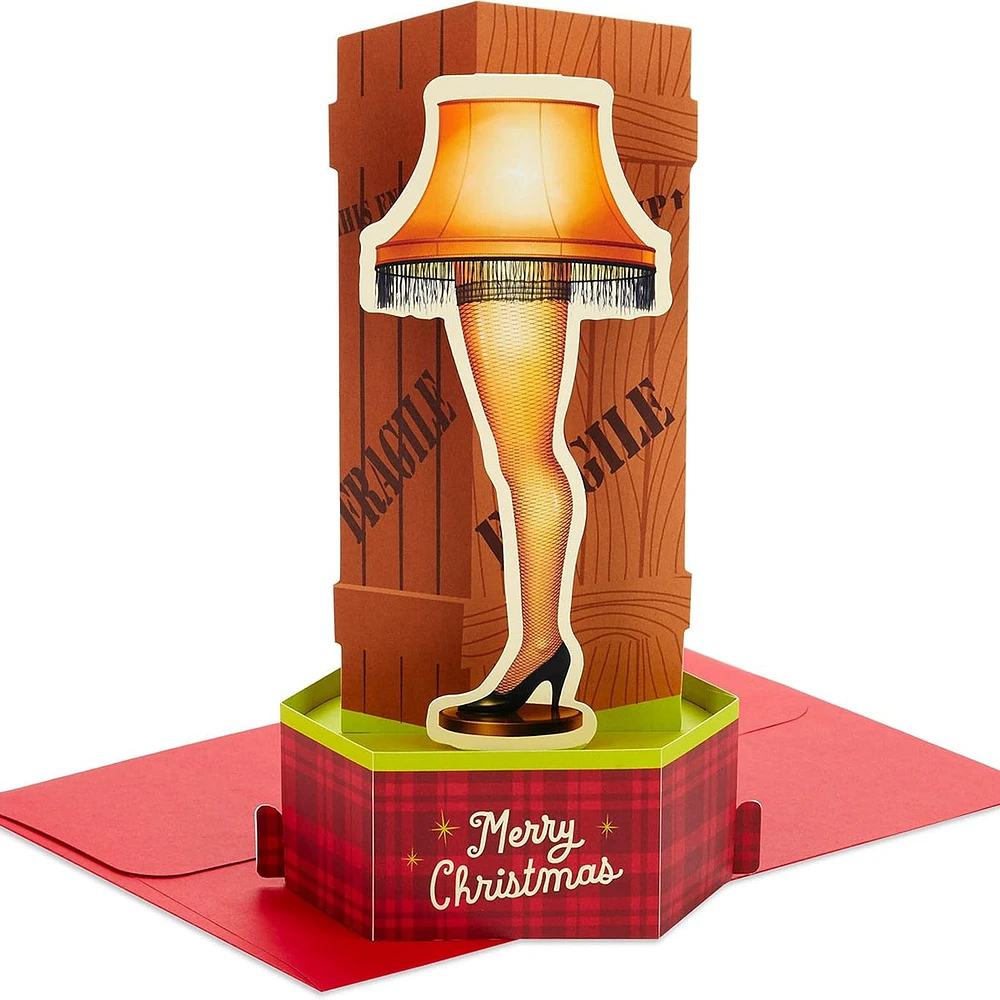 Paper Wonder Displayable Pop Up Christmas Card (A Christmas Story Leg