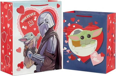 Hallmark Star Wars The Mandalorian Valentine's Day Gift Bag Set (2 Bag