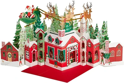 Hallmark Paper Wonder Pop Up Jumbo Christmas Card Holiday Tabletop Dec