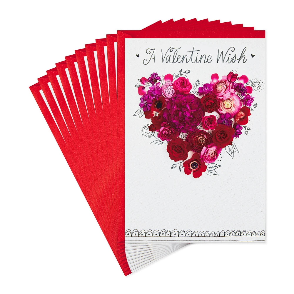 Hallmark Pack of Valentines Day Cards, Valentine Wish (10 Valentine's