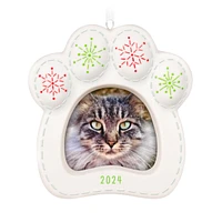 Keepsake Christmas Ornament 2024, Pretty Kitty 2024 Photo Frame, Porce