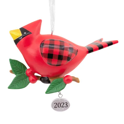 Cute Cardinal 2023 Christmas Ornament, Premium Porcelain