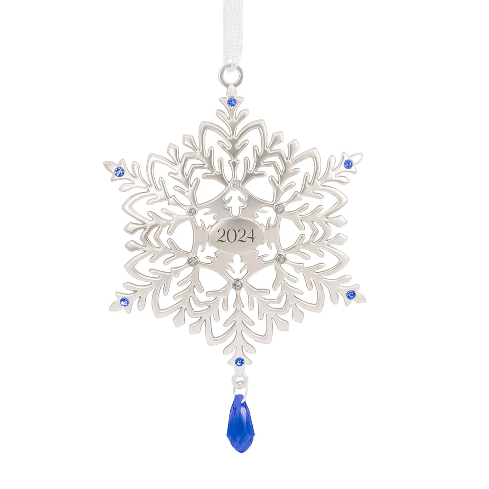 Snowflake 2024 Christmas Ornament, Metal