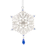 Snowflake 2024 Christmas Ornament, Metal