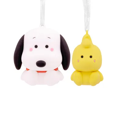 Better Together Snoopy and Woodstock Magnetic Christmas Ornaments for Tree, Set of 2