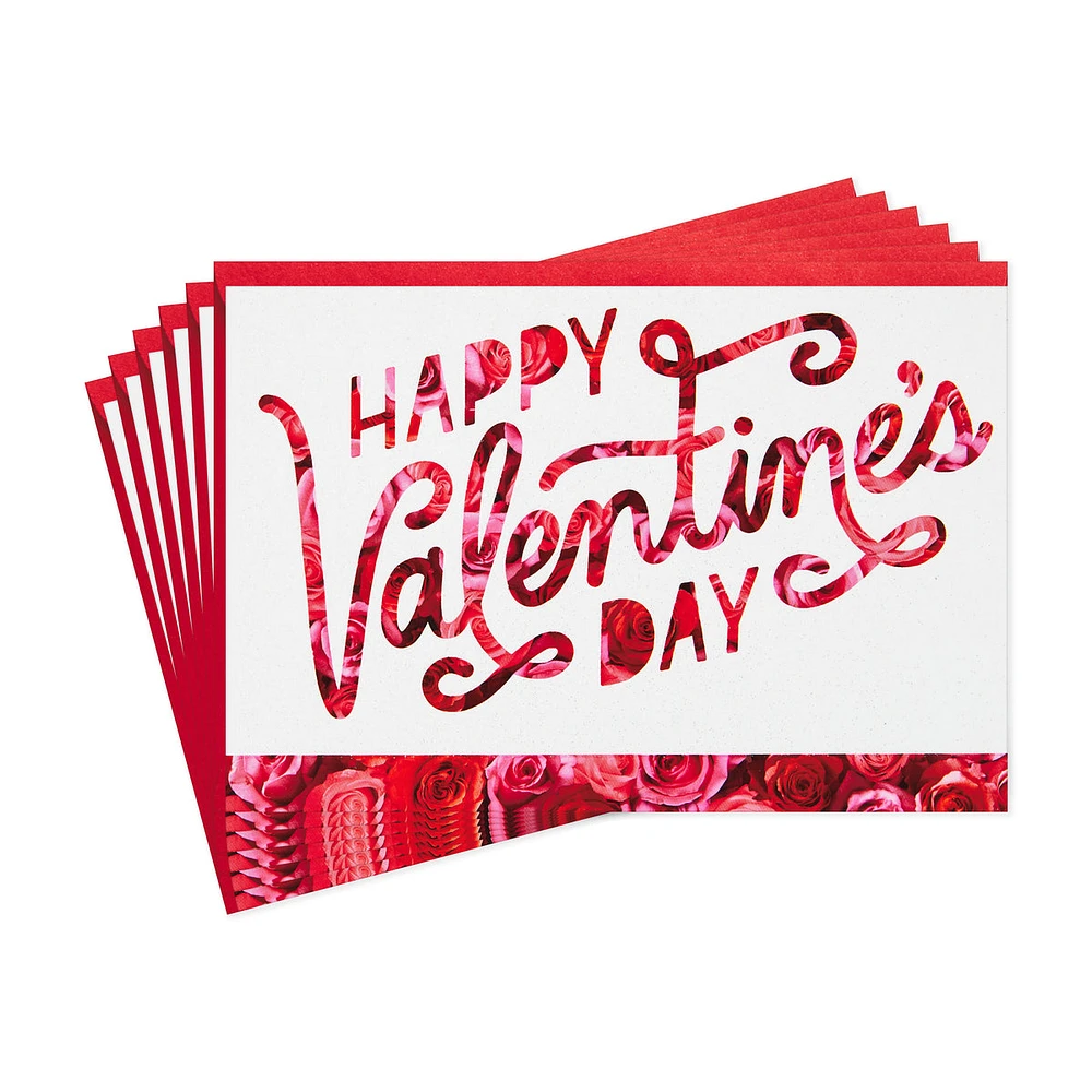 Hallmark Pack of Valentines Day Cards, Roses (6 Valentine's Day Cards