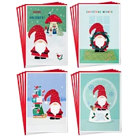 Hallmark Gnome Boxed Christmas Card Assortment (16 Cards and Envelopes