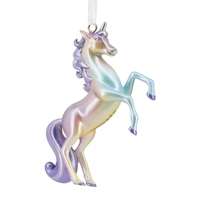 Iridescent Unicorn Christmas Ornament