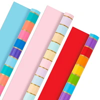 Hallmark All Occasion Reversible Wrapping Paper Bundle - Rainbow Strip