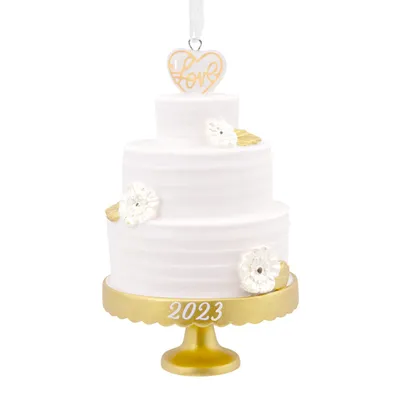 Wedding Cake 2023 Premium Porcelain Ornament