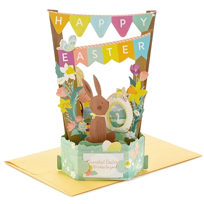 Sweet Wishes Easter Bunny 3D Pop-Up Easter Card