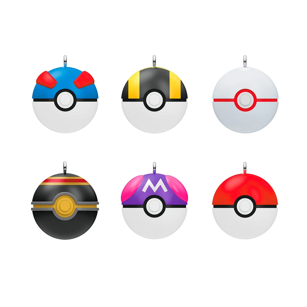 Keepsake Mini Christmas Ornaments 2024, Pokémon Poké Balls, Set of 6,