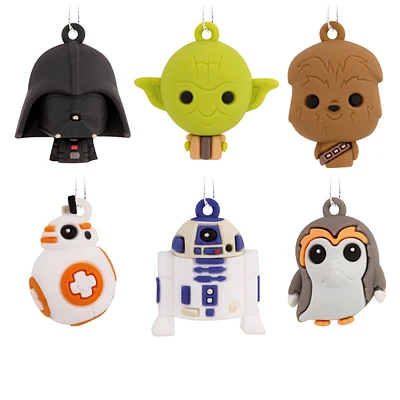 Star Wars Characters Miniature Christmas Ornaments, Set of 6, May the