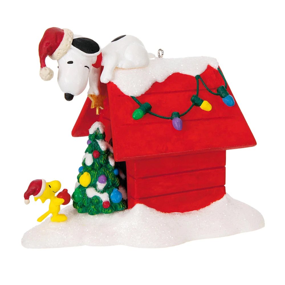 Keepsake Christmas Ornament 2024, The Peanuts Gang Deck the Doghouse M