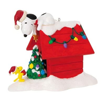 Keepsake Christmas Ornament 2024, The Peanuts Gang Deck the Doghouse M