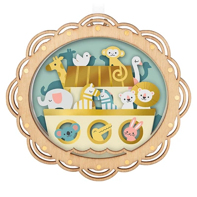 Keepsake Christmas Ornament 2024, Noah's Ark Papercraft, Religious Gif