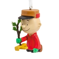 Peanuts Charlie Brown Kneeling With Tree Christmas Ornament