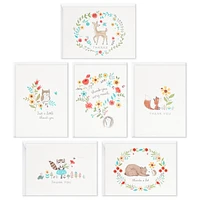 Hallmark Baby Shower Thank You Cards Assortment, Woodland Animals (48