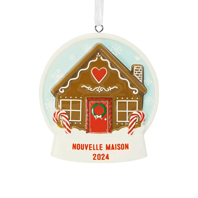 Hallmark Christmas Ornament (Gingerbread Snow Globe Nouvelle Maison 20