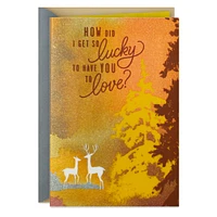 Hallmark Birthday Card for Husband or Boyfriend (Deer)