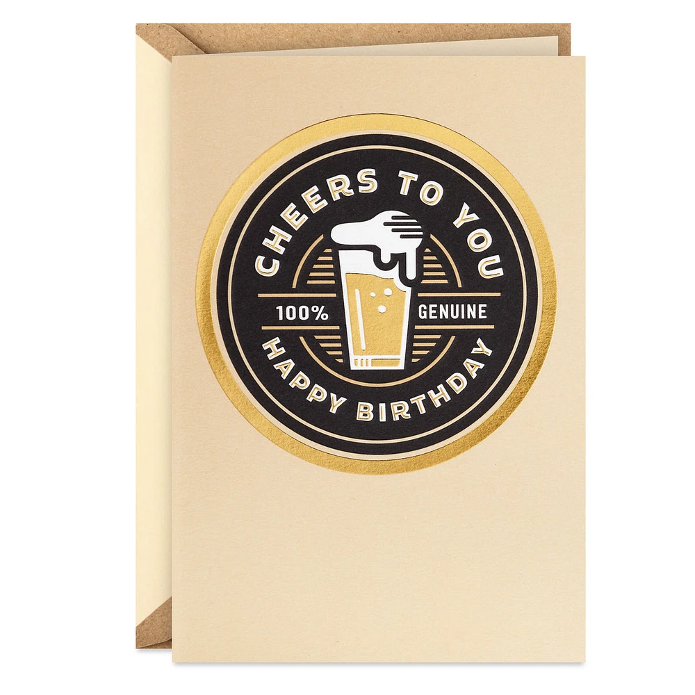 Hallmark Signature Birthday Card (Removable Coaster)